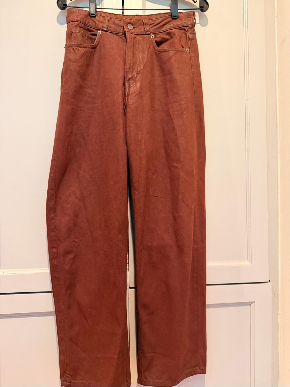 Divided Rust Brown High Rise Wide Leg Pants